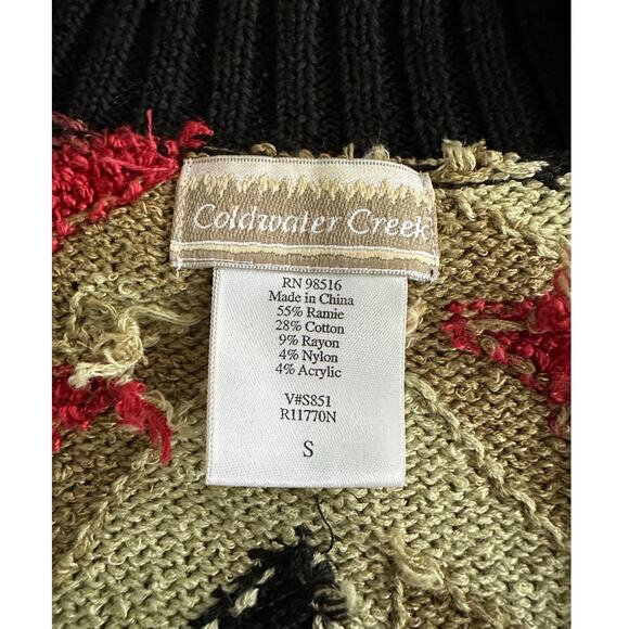 Coldwater Creek Vtg Chunky Cardigan Sweater Size Small - Picture 2 of 7